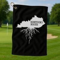 Kentucky Roots State Of Kentucky Map Golf Towel thumb 1