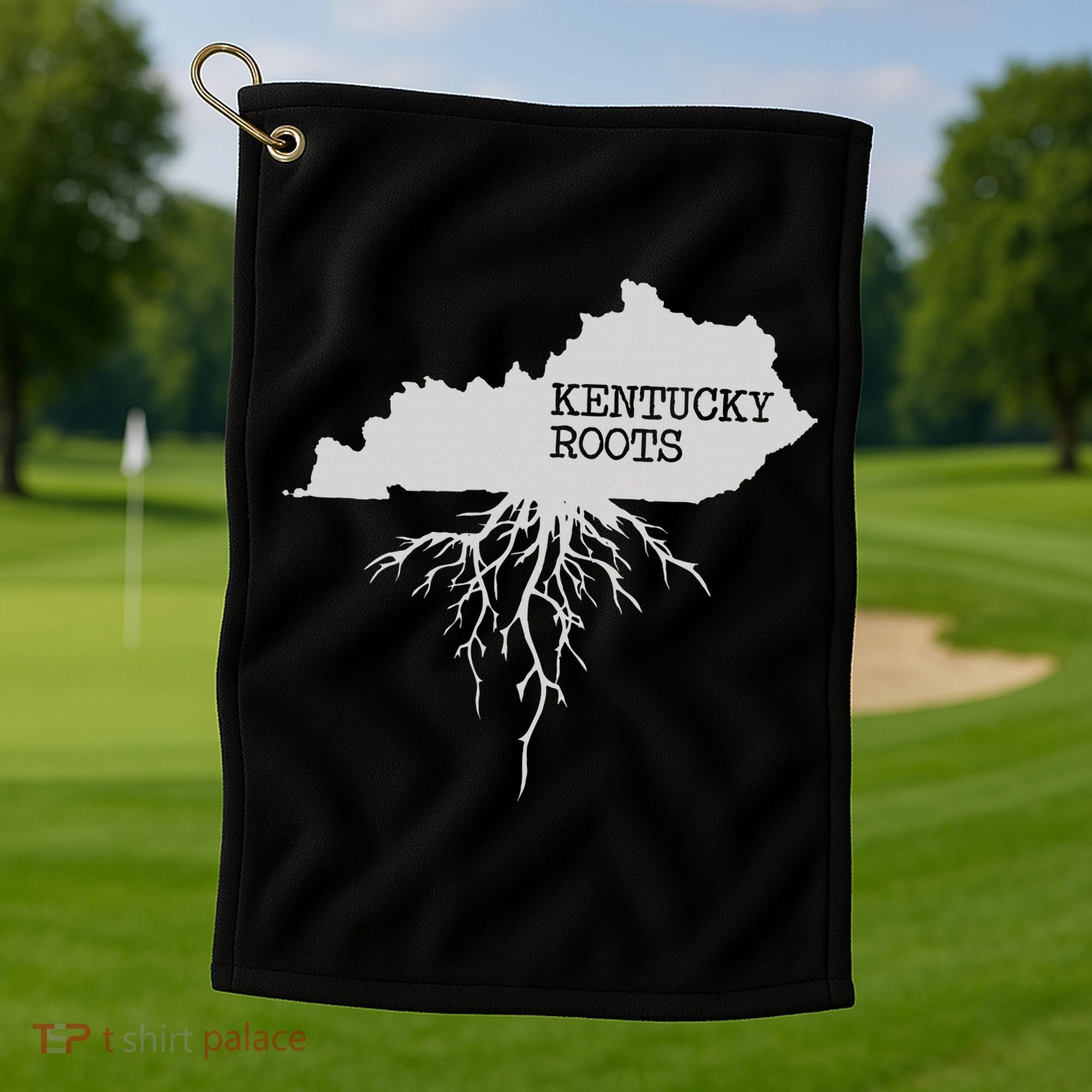 Kentucky Roots State Of Kentucky Map Golf Towel