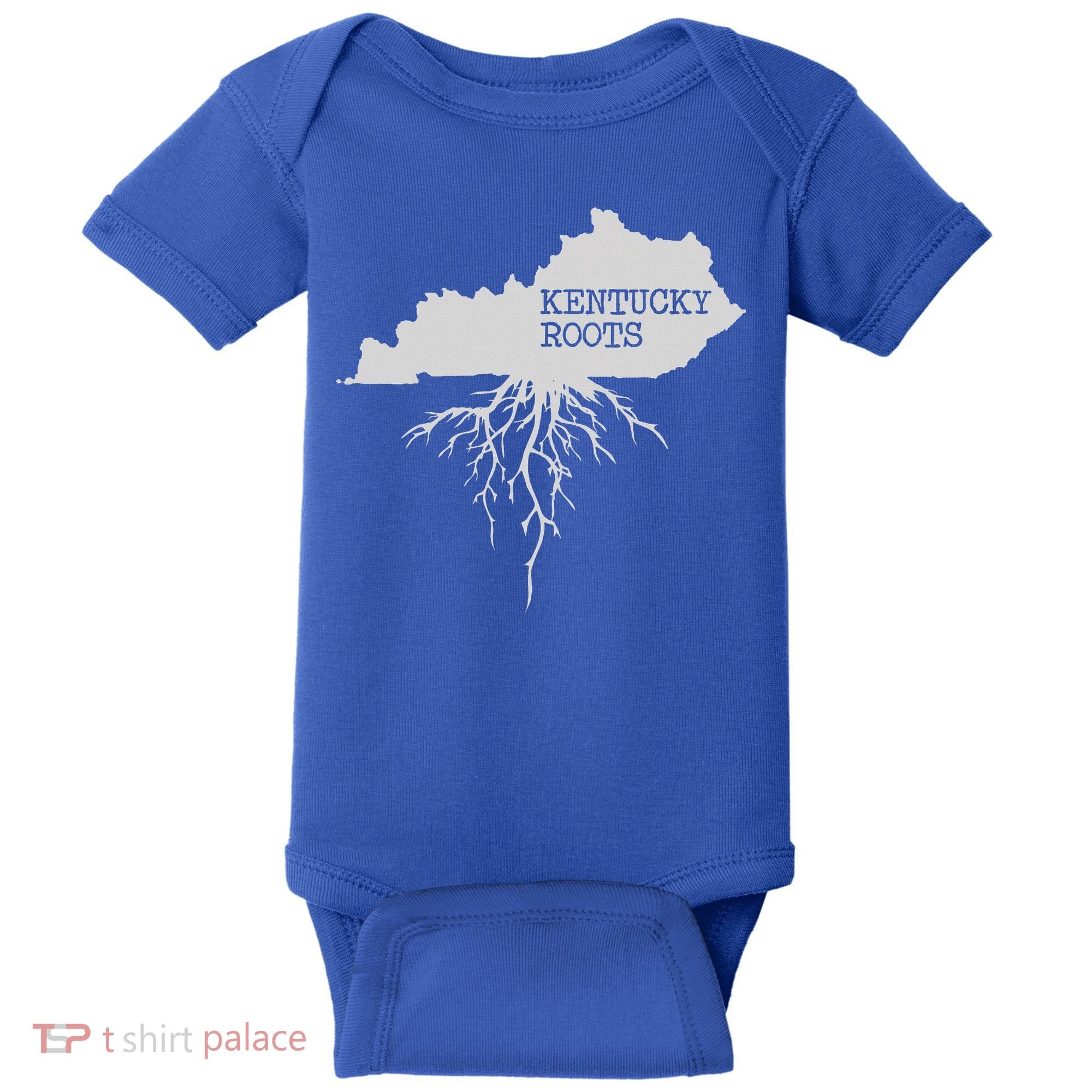 Kentucky Roots State Of Kentucky Map Baby Bodysuit