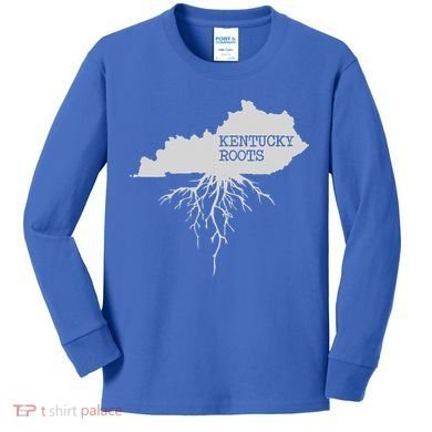 Kentucky Roots State Of Kentucky Map Kids Long Sleeve Shirt