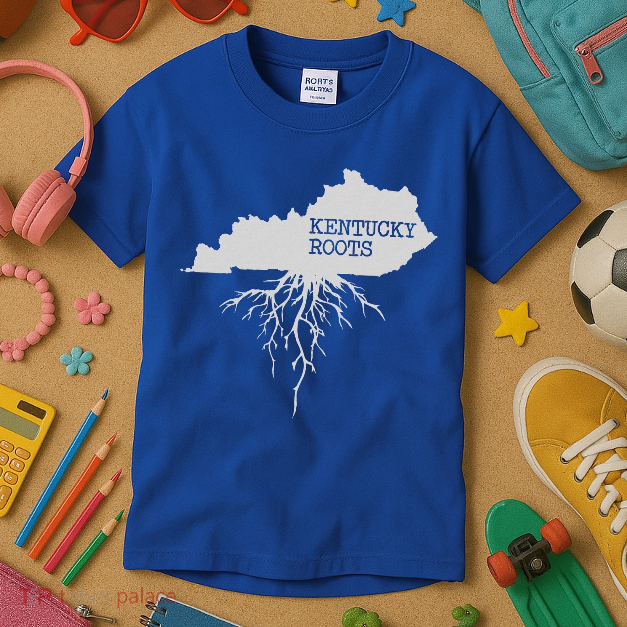 Kentucky Roots State Of Kentucky Map Kids T-Shirt