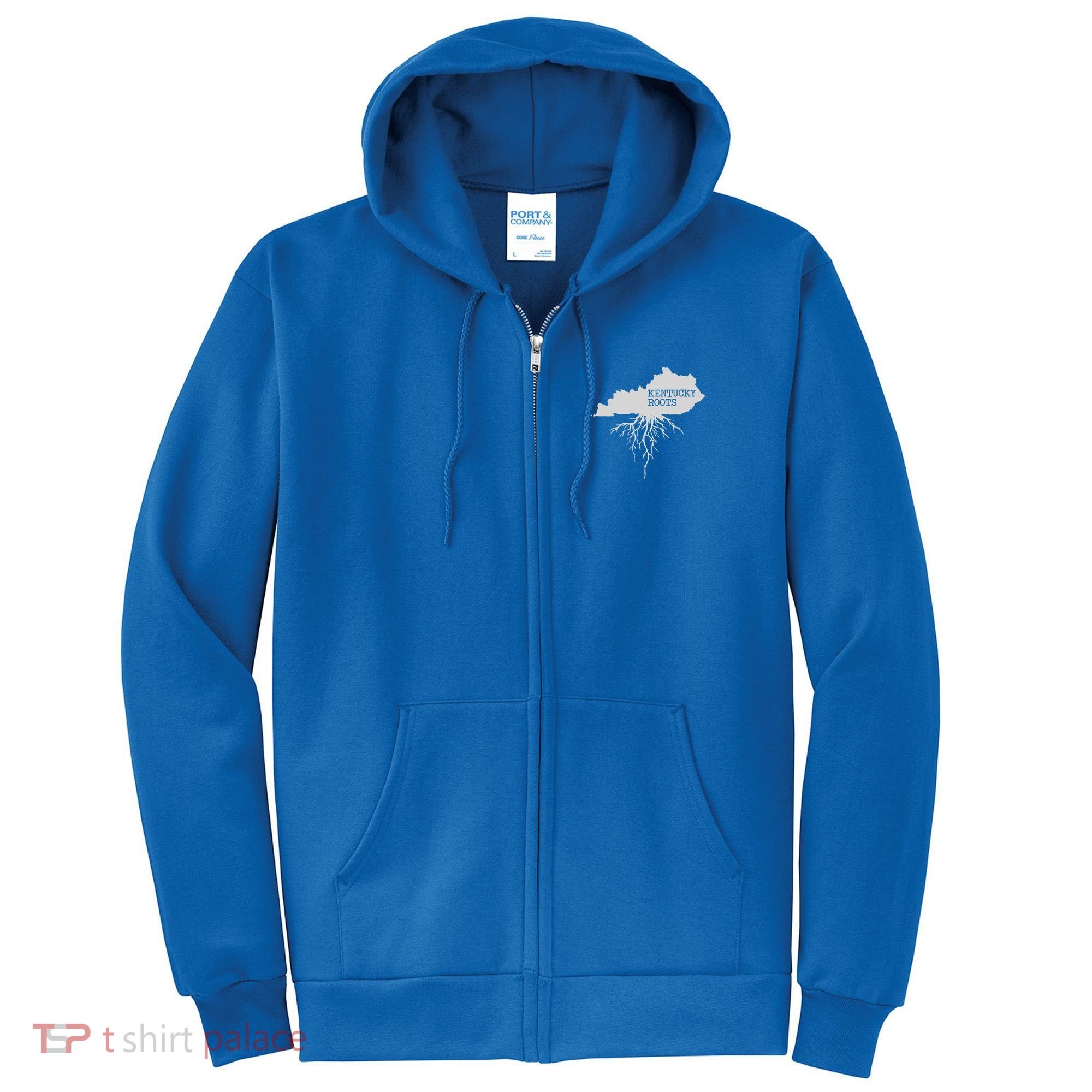 Kentucky Roots State Of Kentucky Map Full Zip Hoodie