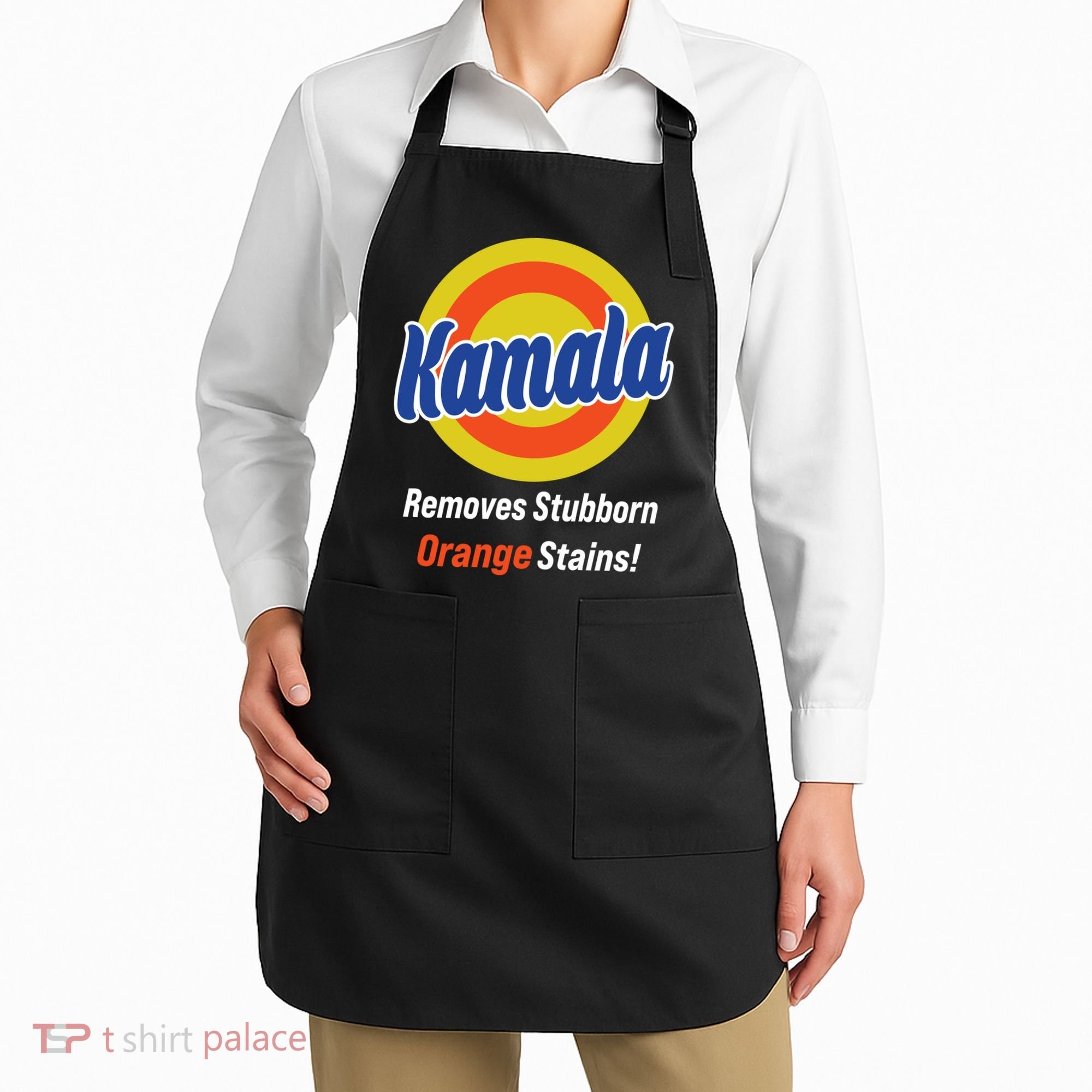 Kamala Removes Stubborn Orange Stains Apron