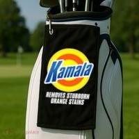 Kamala Removes Stubborn Orange Stains Vote Kamala Harris 2024 Golf Towel thumb 2