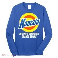 Kamala Removes Stubborn Orange Stains Vote Kamala Harris 2024 Long Sleeve Shirt thumb 0