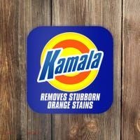 Kamala Removes Stubborn Orange Stains Vote Kamala Harris 2024 Coaster thumb 0