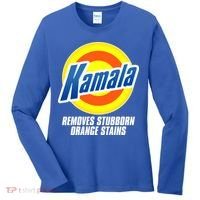 Kamala Removes Stubborn Orange Stains Vote Kamala Harris 2024 Women's Long Sleeve Shirt thumb 0