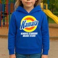 Kamala Removes Stubborn Orange Stains Vote Kamala Harris 2024 Kids Hoodie thumb 3