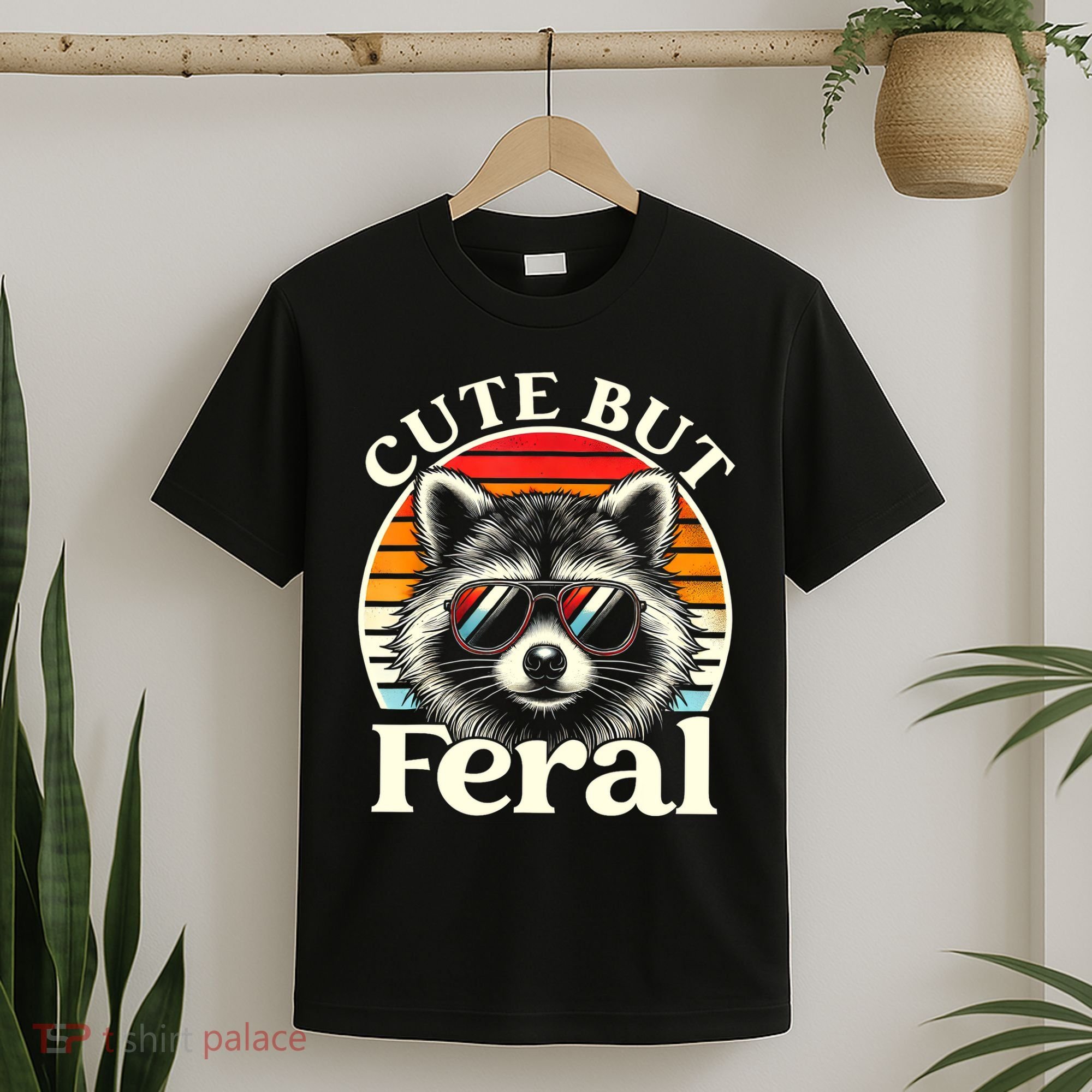 Kids Racoon Tee Cute But Feral Raccoon Funny Toddler Boy T-Shirt