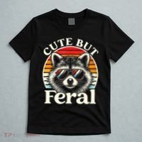 Kids Racoon Tee Cute But Feral Raccoon Funny Toddler Boy T-Shirt thumb 5