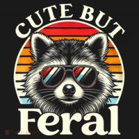 Kids Racoon Tee Cute But Feral Raccoon Funny Toddler Boy Women's Tank Top thumb 5