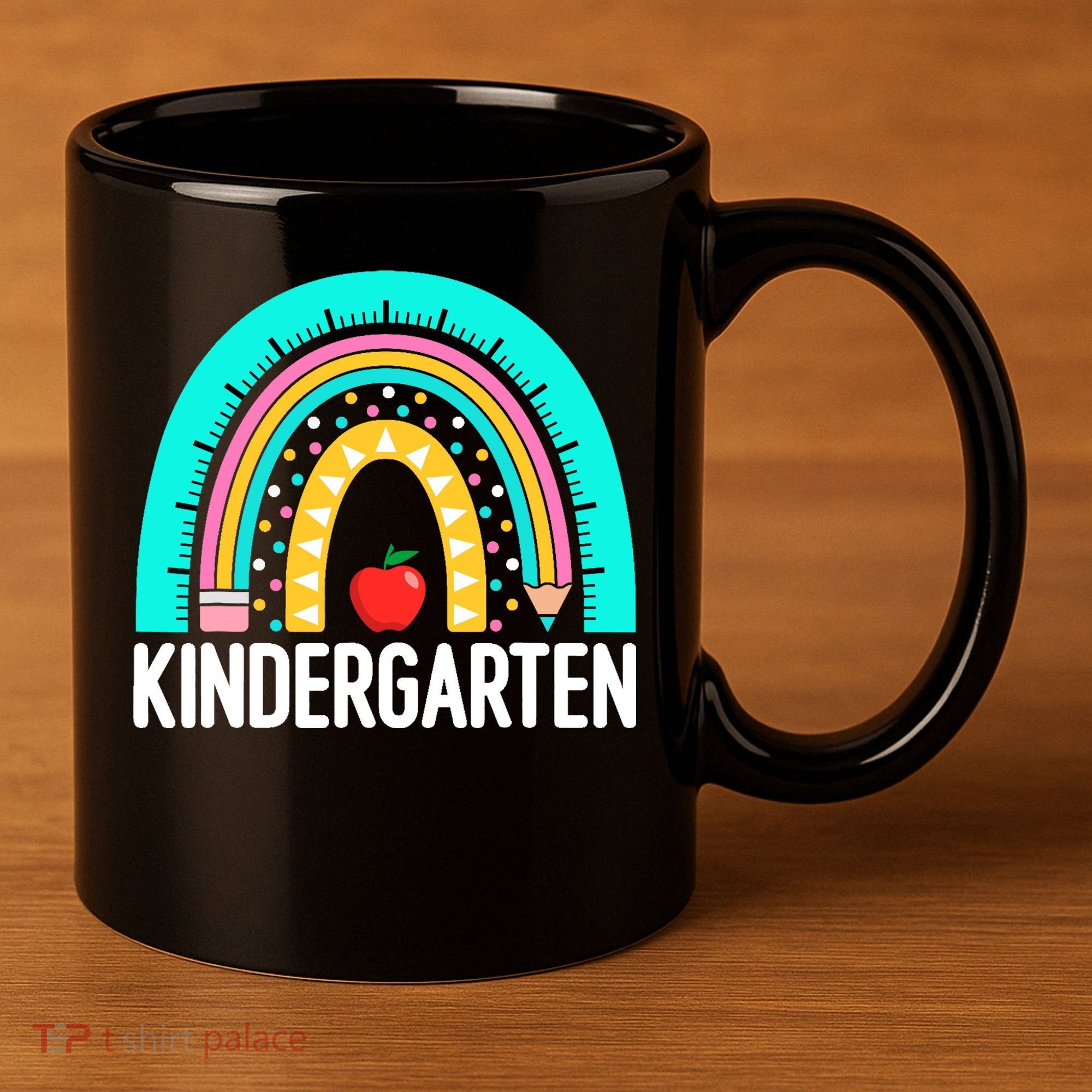 Kindergarten Rainbow Teacher Team Kindergarten Crew Girl Boy 11oz C Handle Ceramic Mug