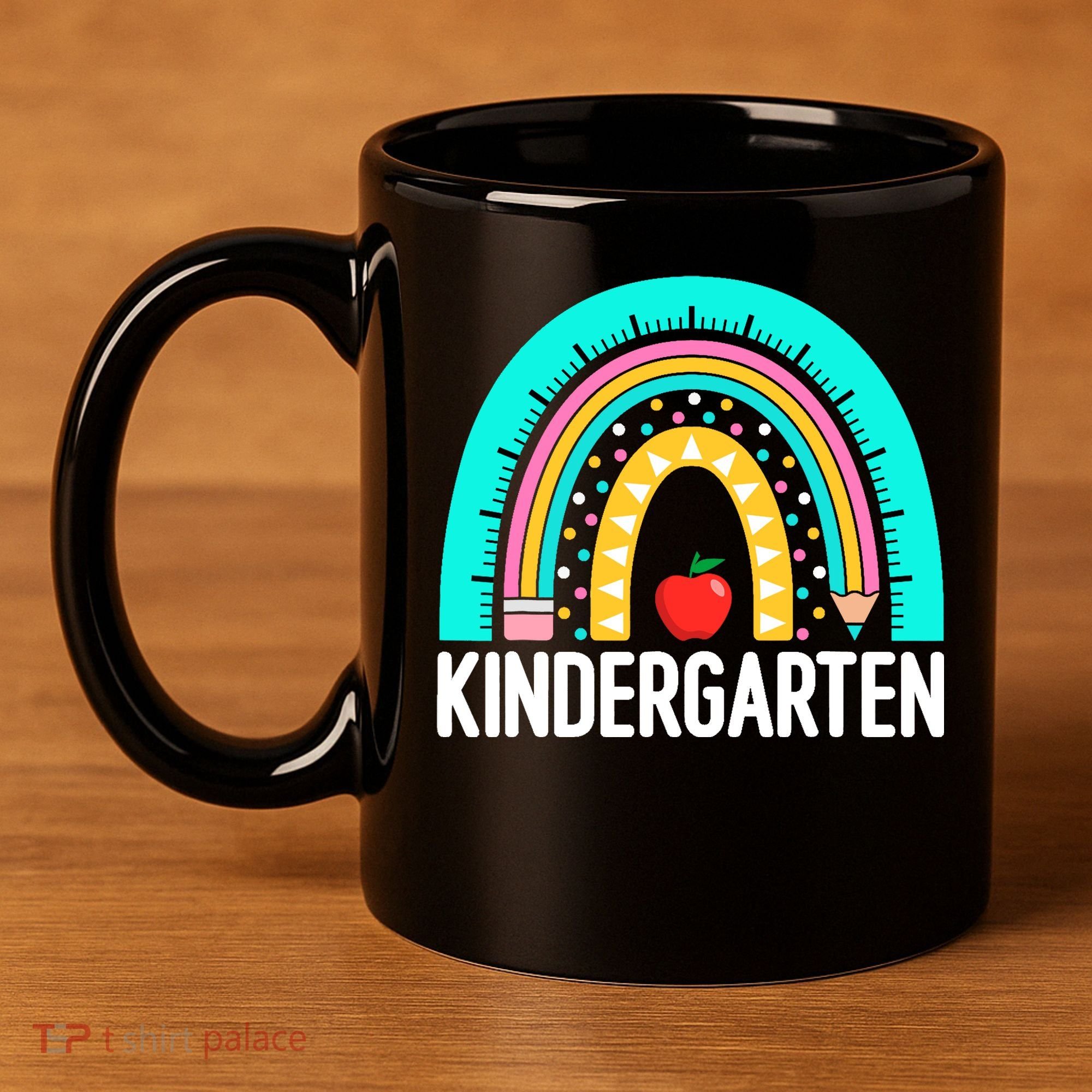 Kindergarten Rainbow Teacher Team Kindergarten Crew Girl Boy 11oz C Handle Ceramic Mug