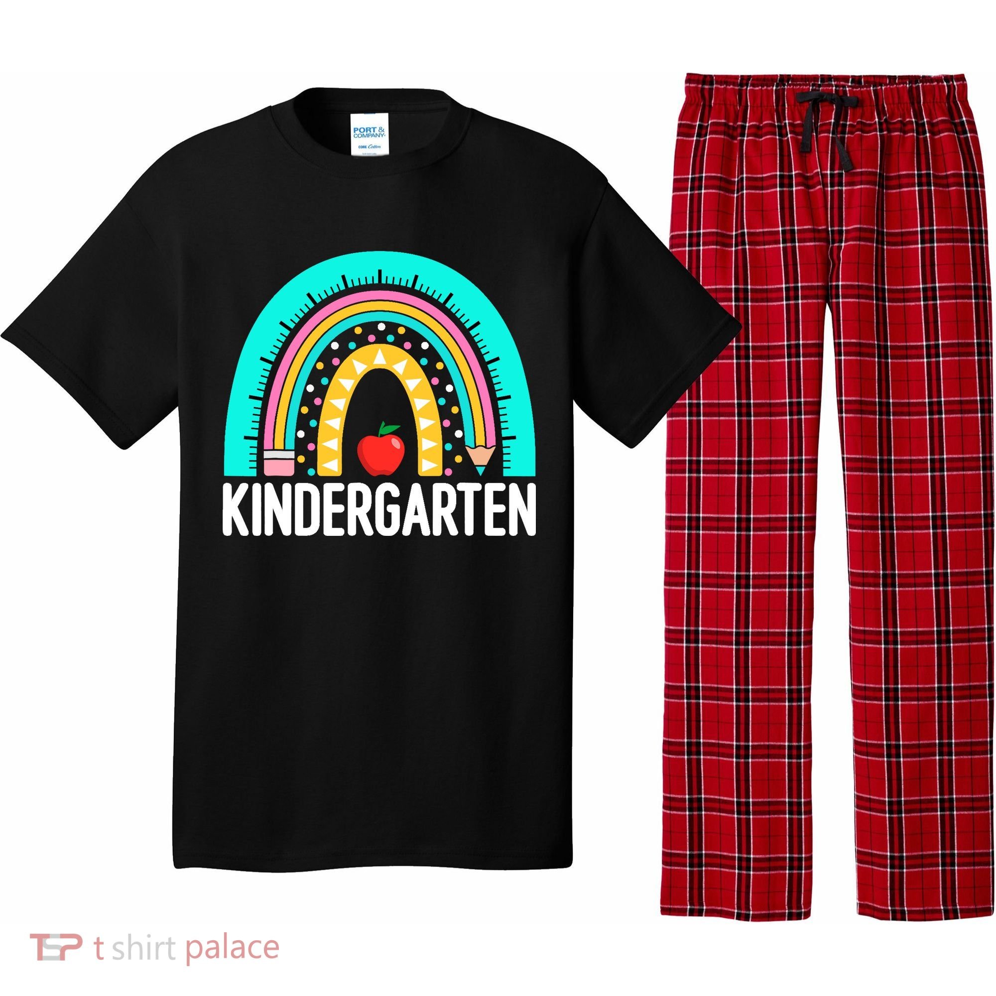Kindergarten Rainbow Teacher Team Kindergarten Crew Girl Boy Pajama Set