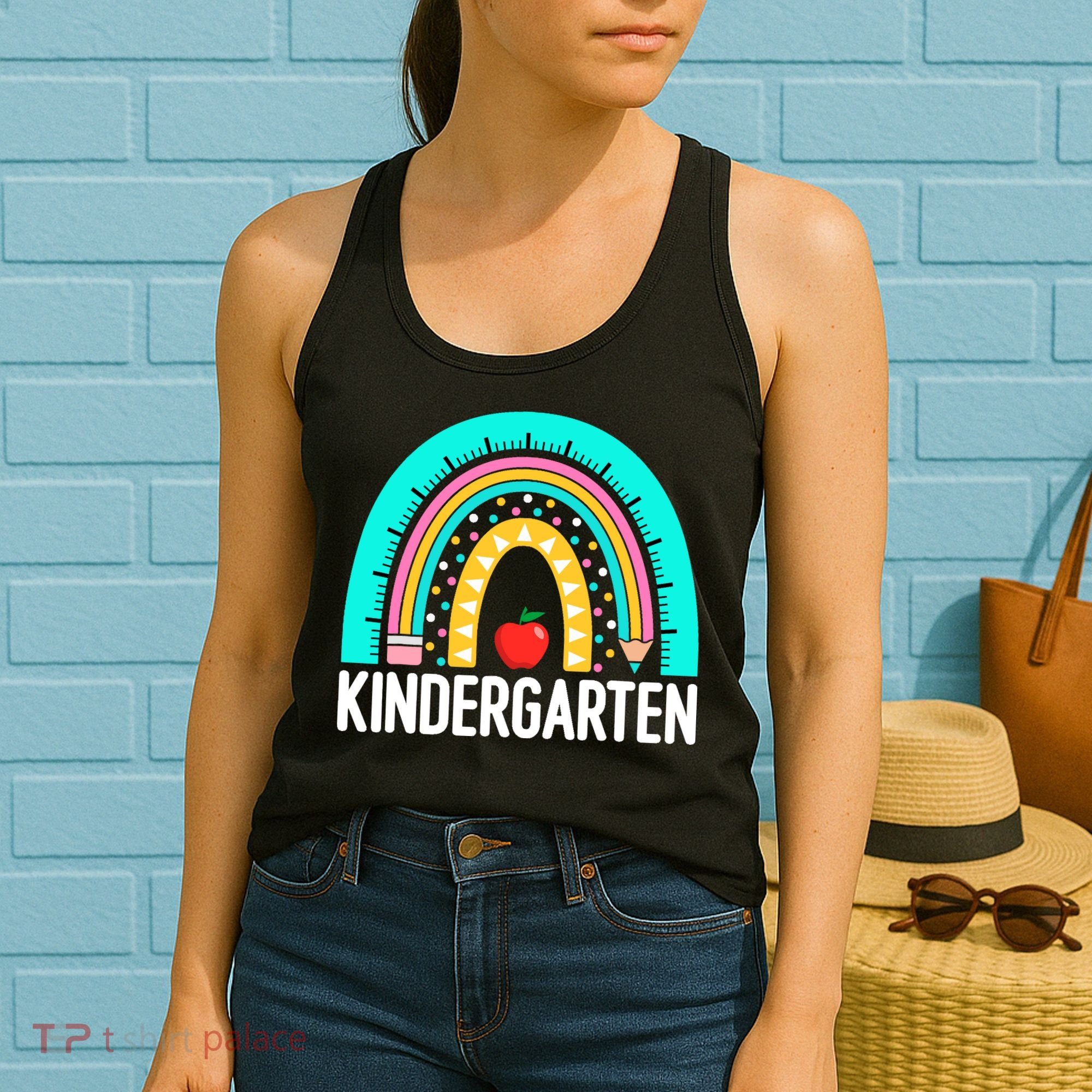Kindergarten Rainbow Teacher Team Kindergarten Crew Girl Boy Women's Tank Top