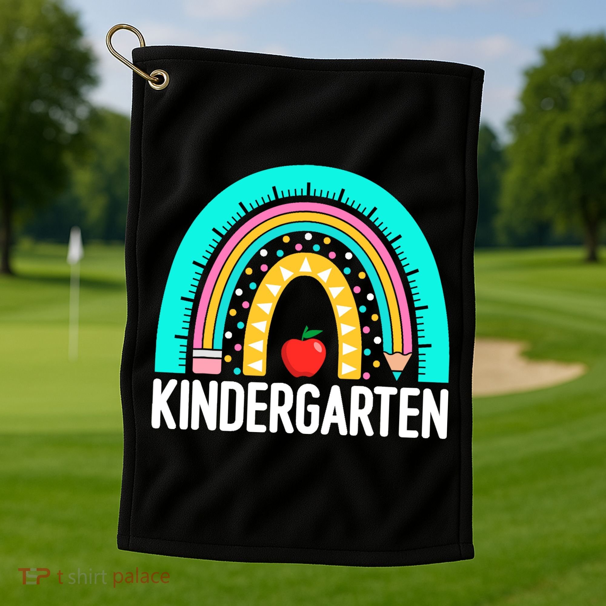 Kindergarten Rainbow Teacher Team Kindergarten Crew Girl Boy Golf Towel
