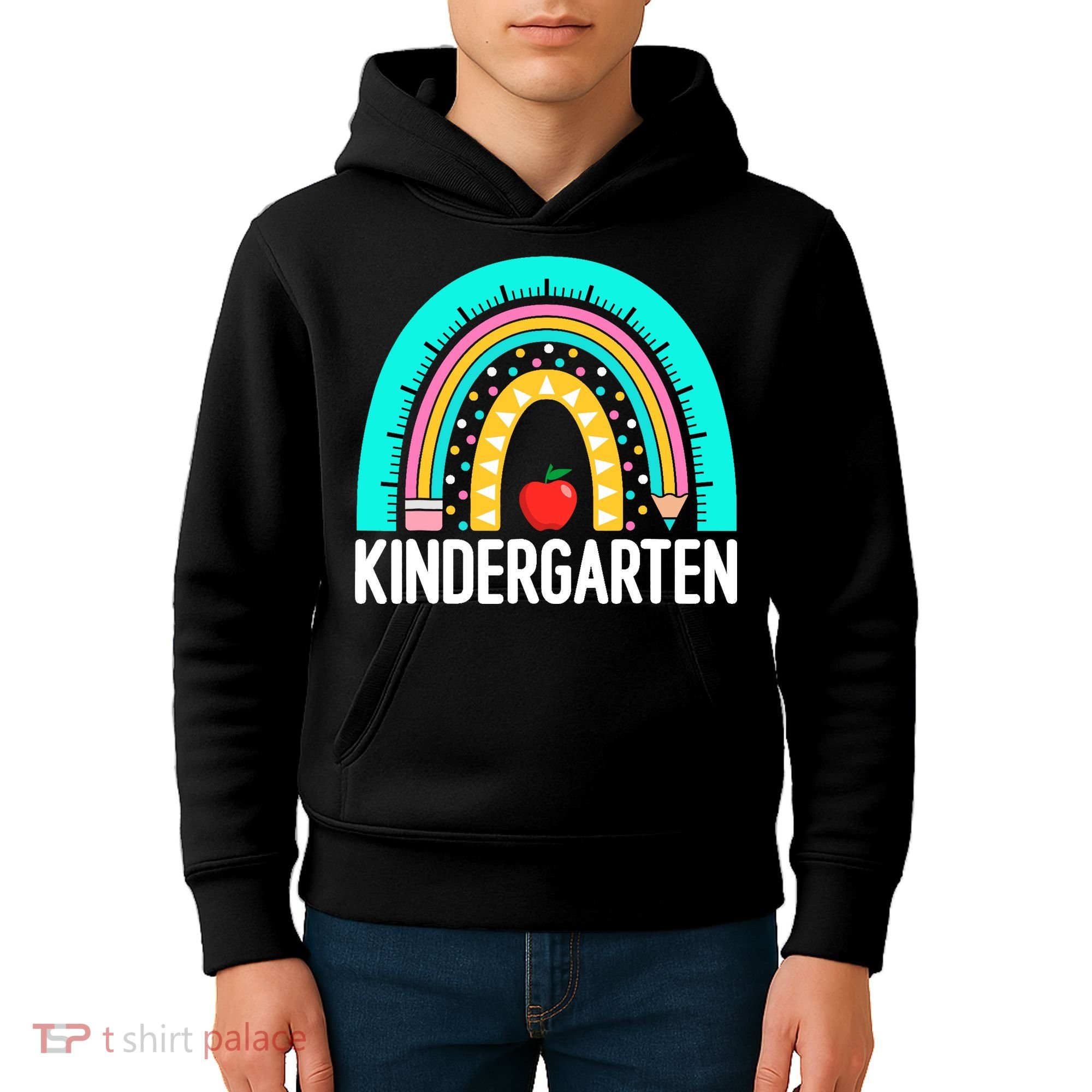 Kindergarten Rainbow Teacher Team Kindergarten Crew Girl Boy Kids Hoodie