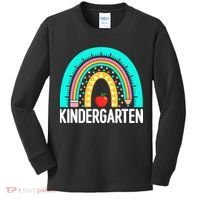 Kindergarten Rainbow Teacher Team Kindergarten Crew Girl Boy Kids Long Sleeve Shirt thumb 0