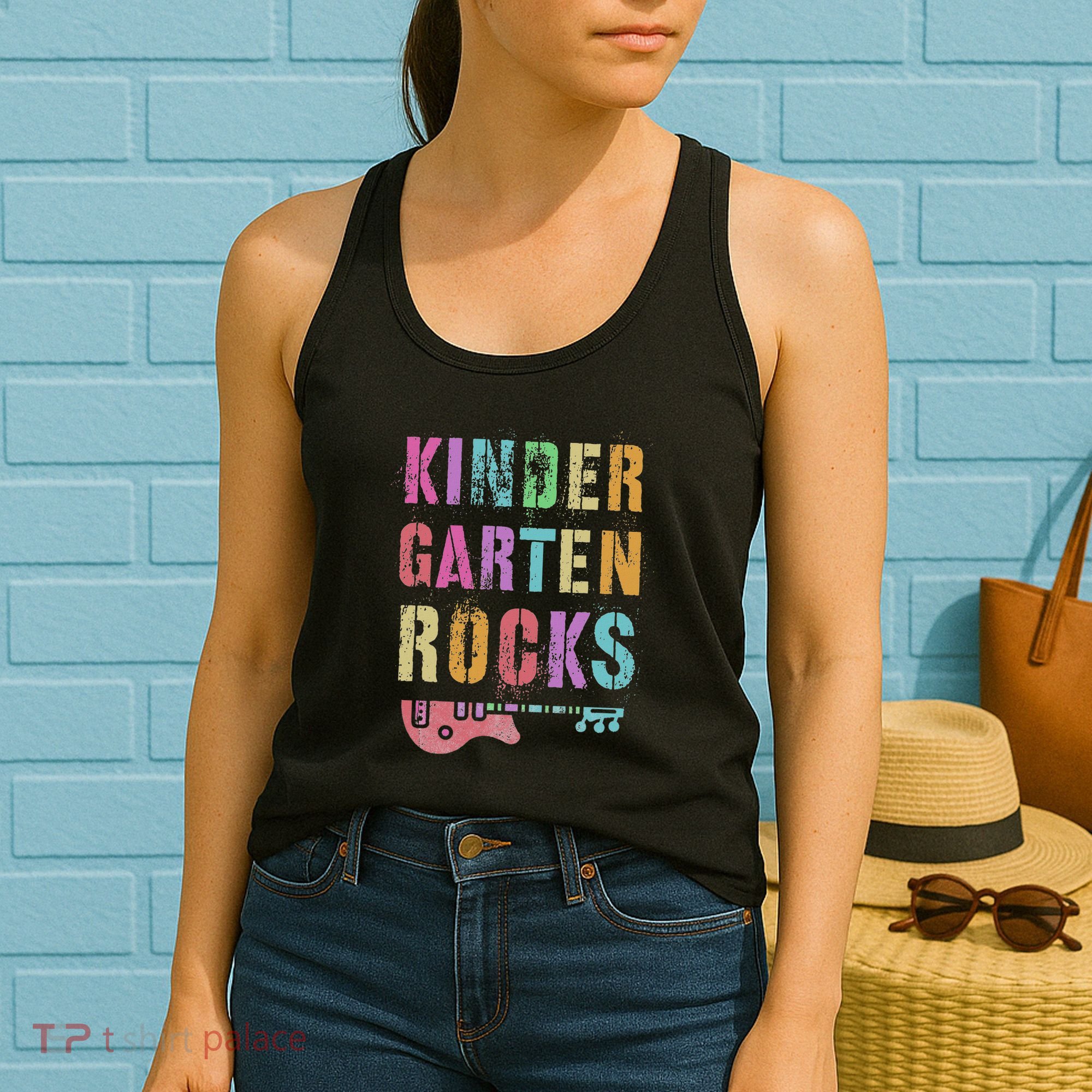 Kindergarten Rocks Teacher Crew Rock Star Kinder Team Women's Tank Top