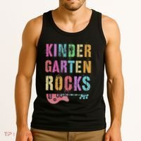 Kindergarten Rocks Teacher Crew Rock Star Kinder Team Tank Top thumb 3