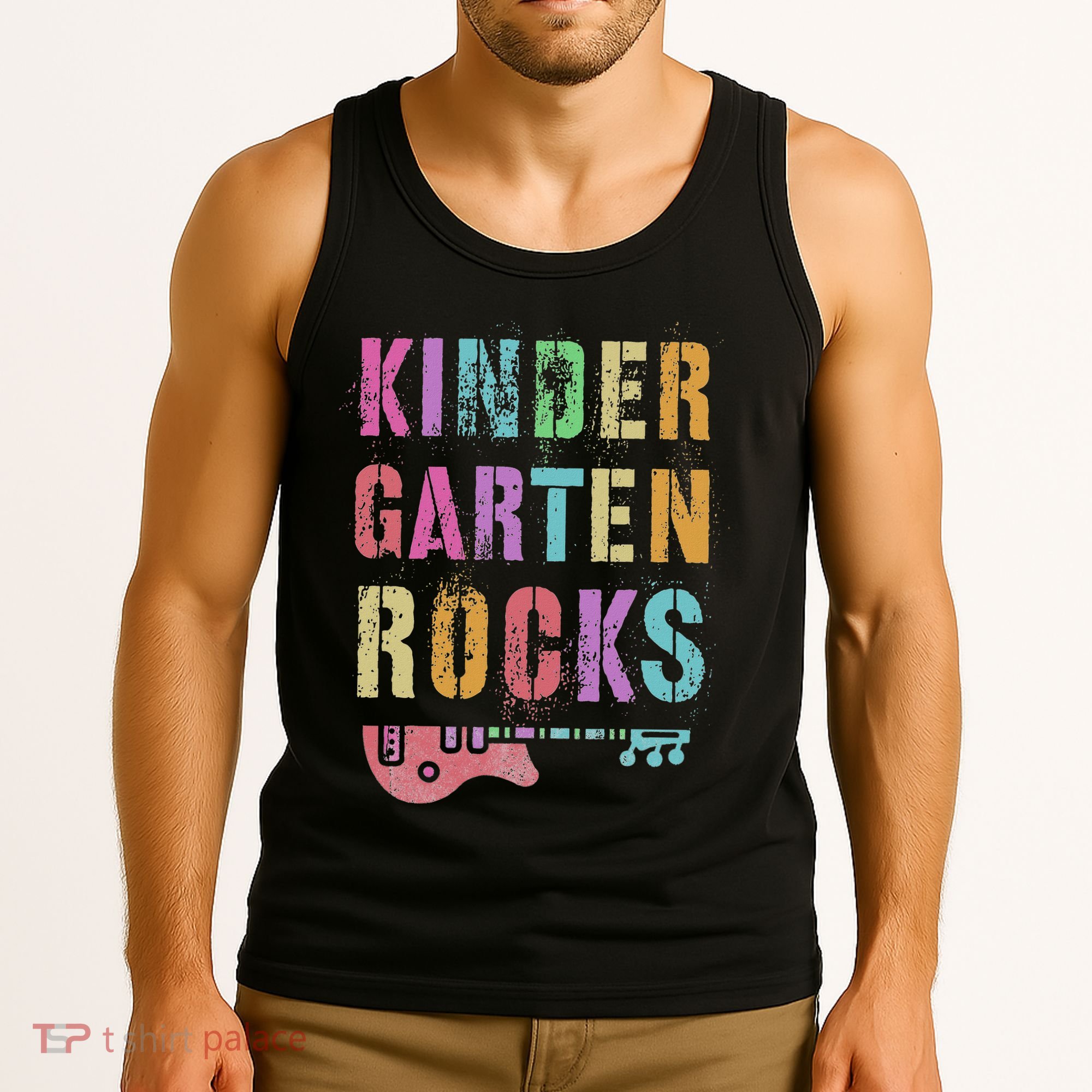 Kindergarten Rocks Teacher Crew Rock Star Kinder Team Tank Top