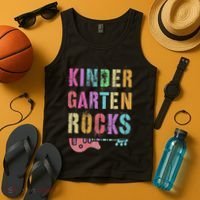 Kindergarten Rocks Teacher Crew Rock Star Kinder Team Tank Top thumb 4