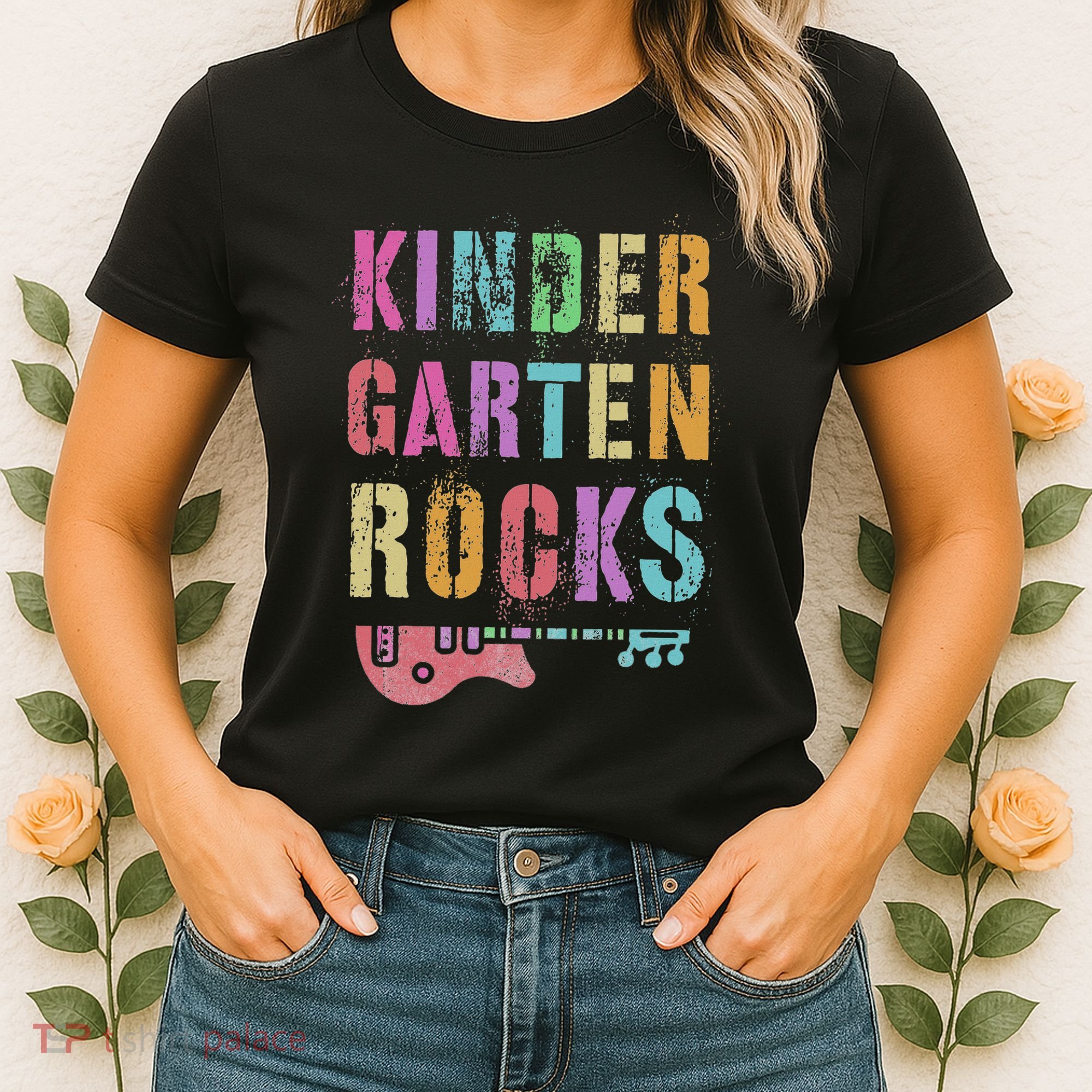 Kindergarten Rocks Teacher Crew Rock Star Kinder Team Women's T-Shirt