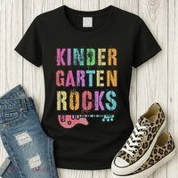 Kindergarten Rocks Teacher Crew Rock Star Kinder Team Women's T-Shirt thumb 3
