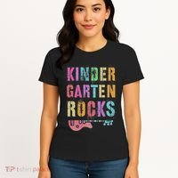 Kindergarten Rocks Teacher Crew Rock Star Kinder Team Women's T-Shirt thumb 4