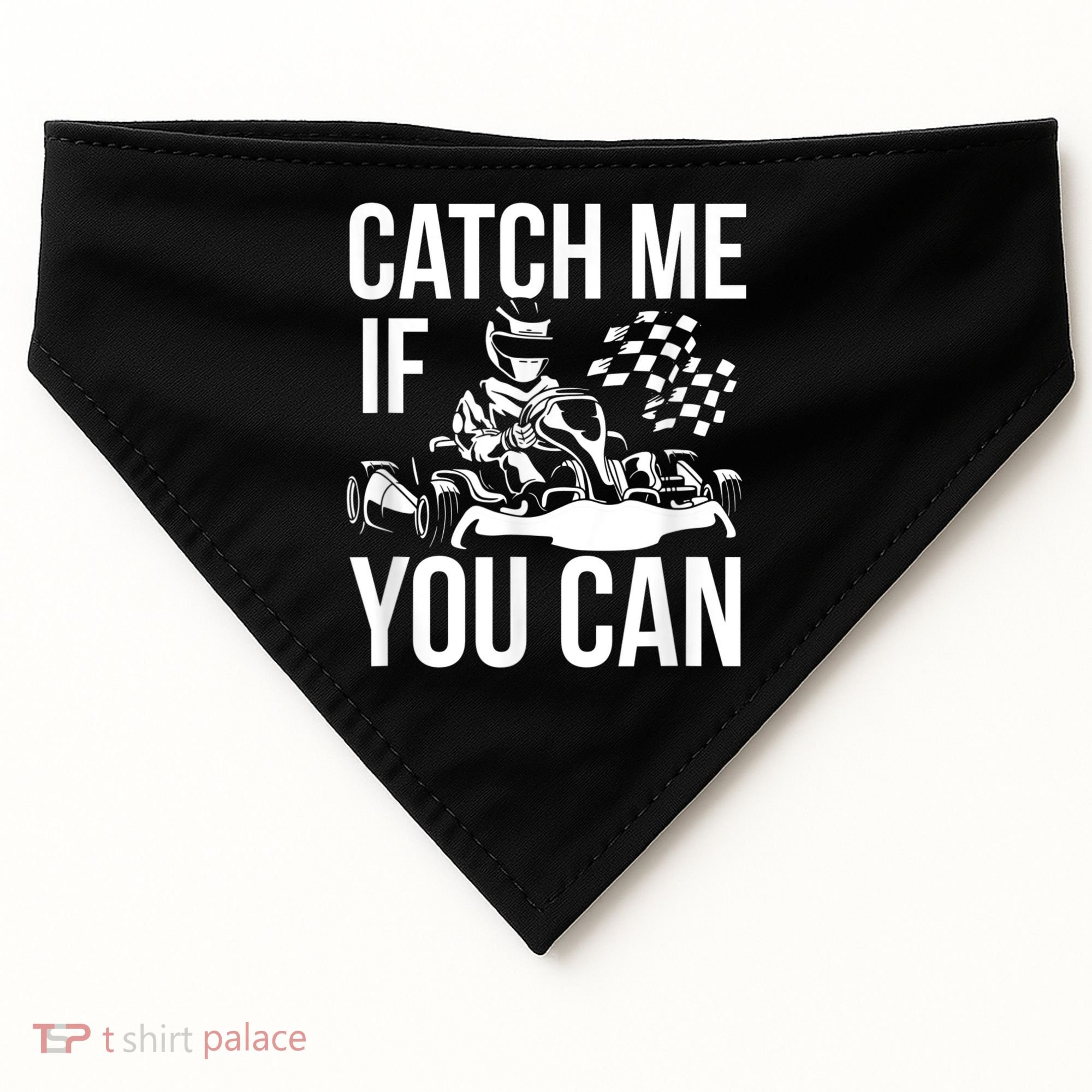 Karting Race Track Kart Racing Catch Me Go Carts Races USA-Made Doggie Bandana