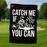 Karting Race Track Kart Racing Catch Me Go Carts Races Golf Towel thumb 1
