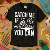 Karting Race Track Kart Racing Catch Me Go Carts Races Kids T-Shirt thumb 3