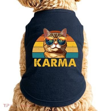 Karma Retro Vintage Sunset Cat Doggie Tank