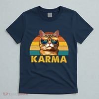 Karma Retro Vintage Sunset Cat T-Shirt thumb 5