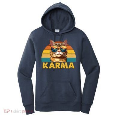 Karma Retro Vintage Sunset Cat Women's Hoodie