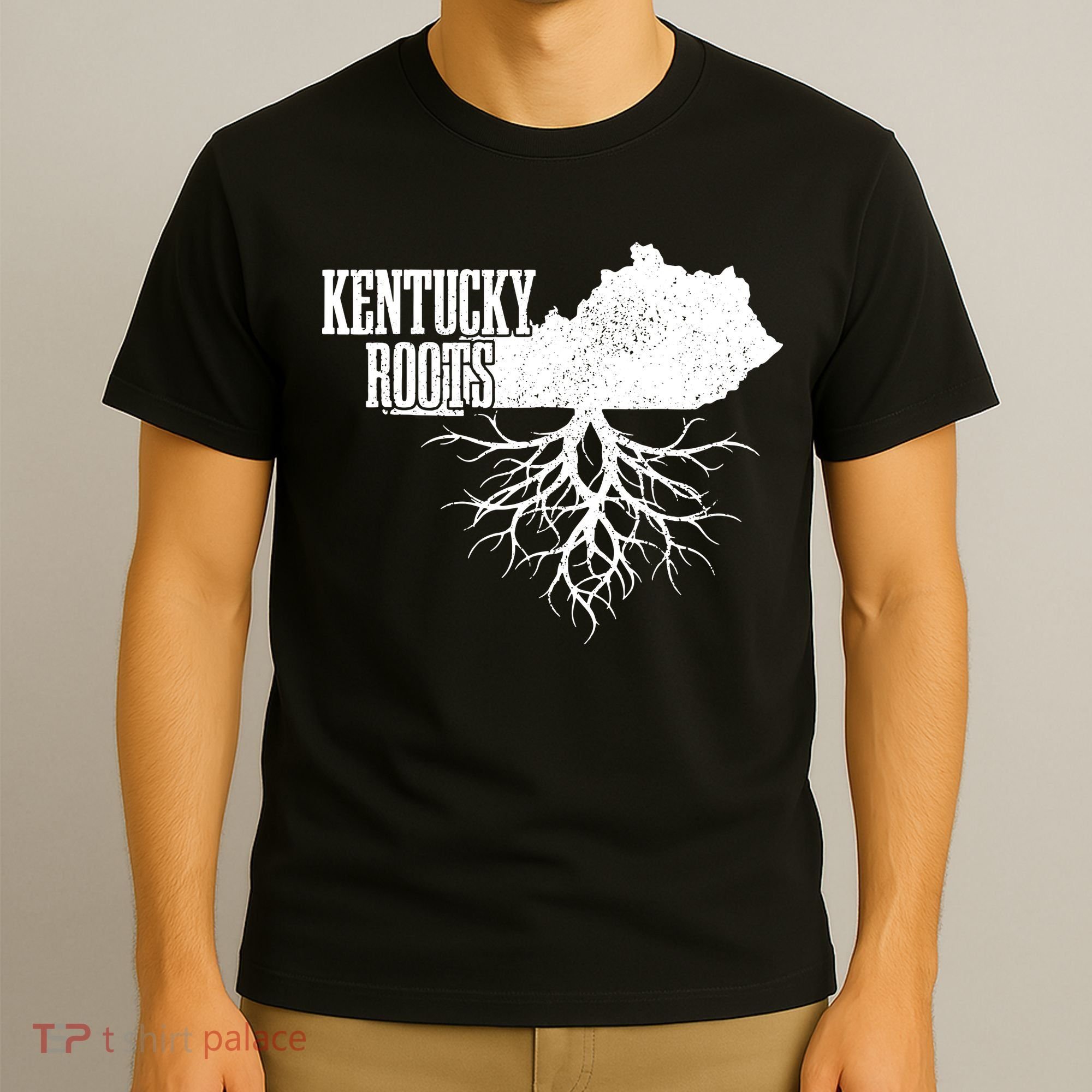 Kentucky Roots Vintage Usa Patriotic Pride State Map Gift T-Shirt