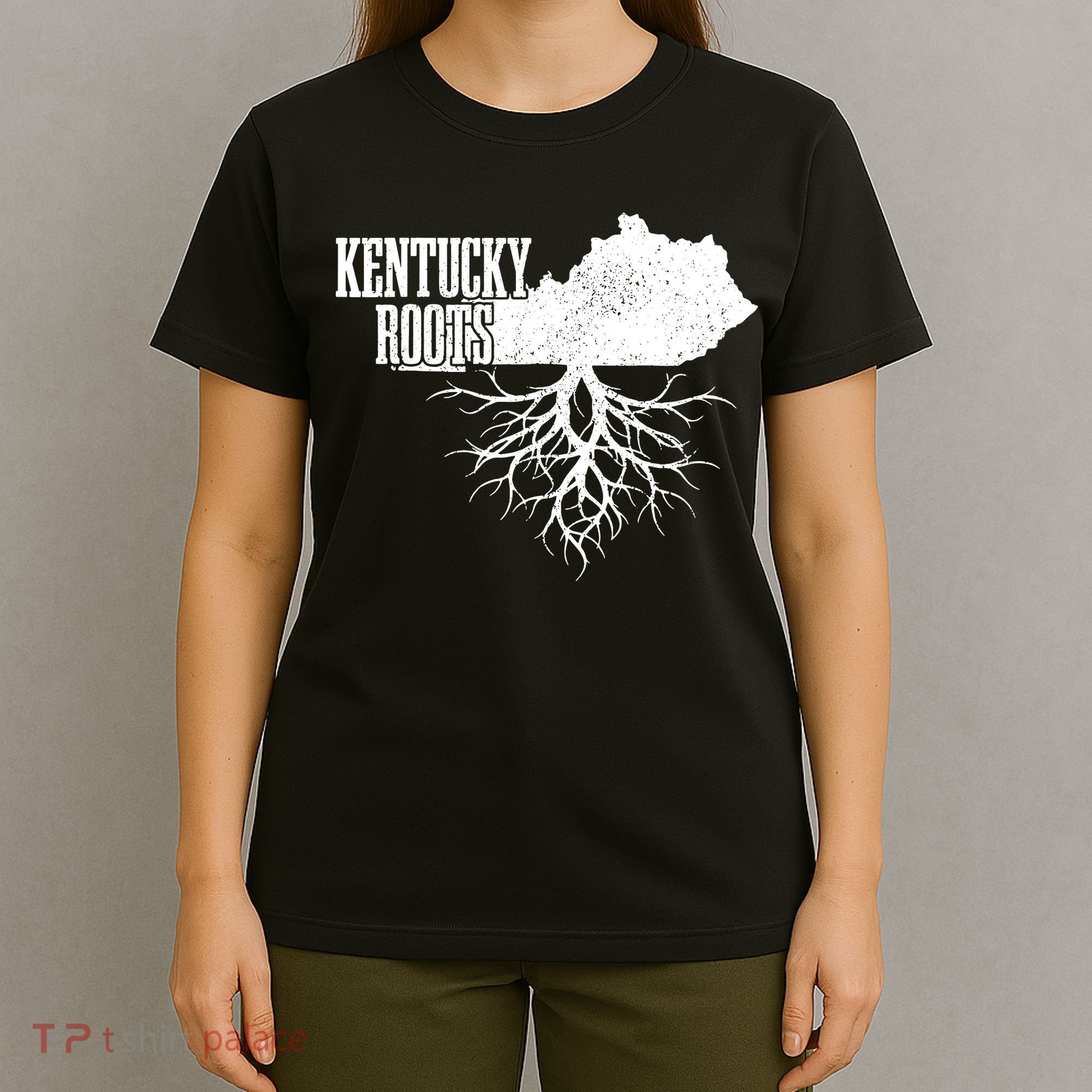 Kentucky Roots Vintage Usa Patriotic Pride State Map Gift T-Shirt