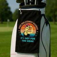 Knee Replacement Warrior ItS Not For The Weak Strong Golf Towel thumb 2