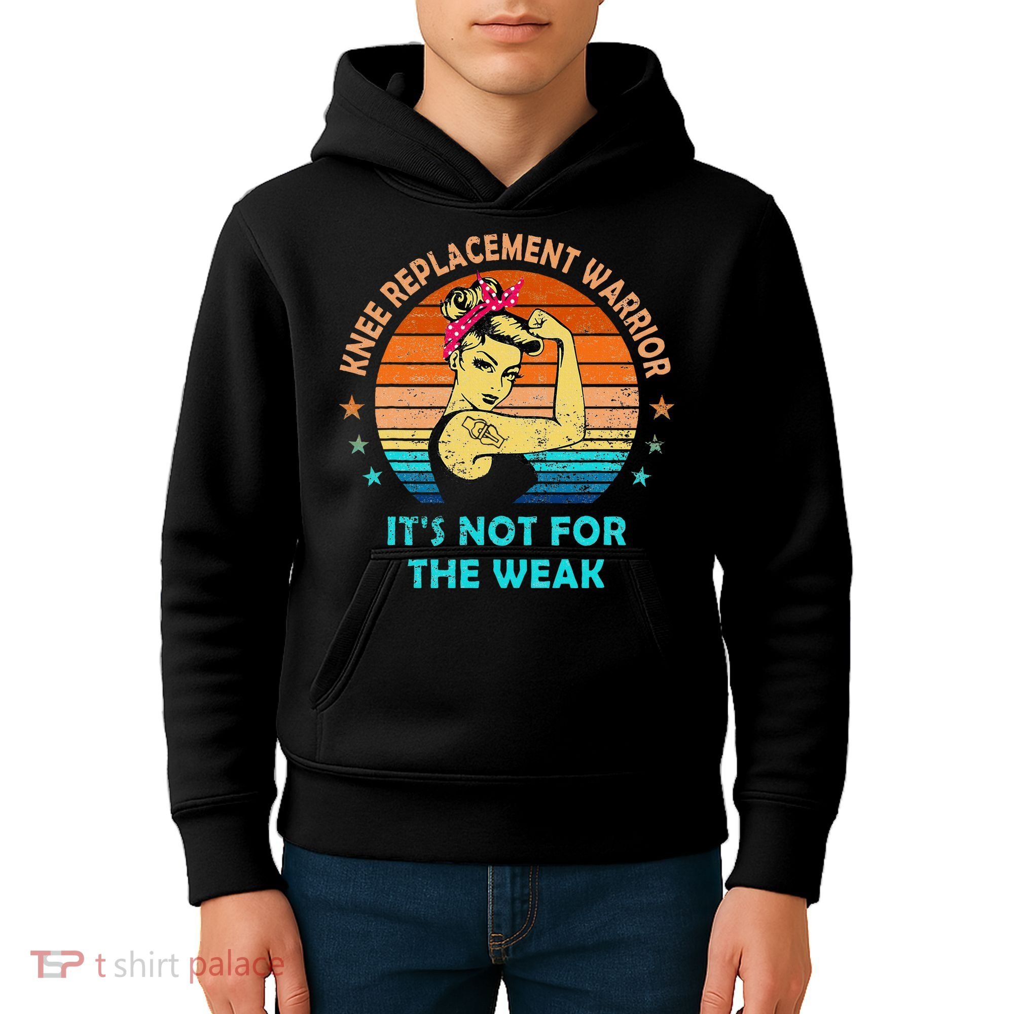 Knee Replacet Warrior ItS Not For The Weak Kids Hoodie