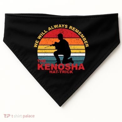 Kyle Rittenhouse We Will Always Remember The Kenosha Hat Trick USA-Made Doggie Bandana