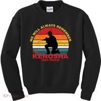 Kyle Rittenhouse We Will Always Remember The Kenosha Hat Trick Kids Sweatshirt thumb 0