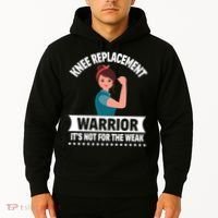 Knee Replacement Warrior Knee Surgery Recovery Get Well Gift Hoodie thumb 2