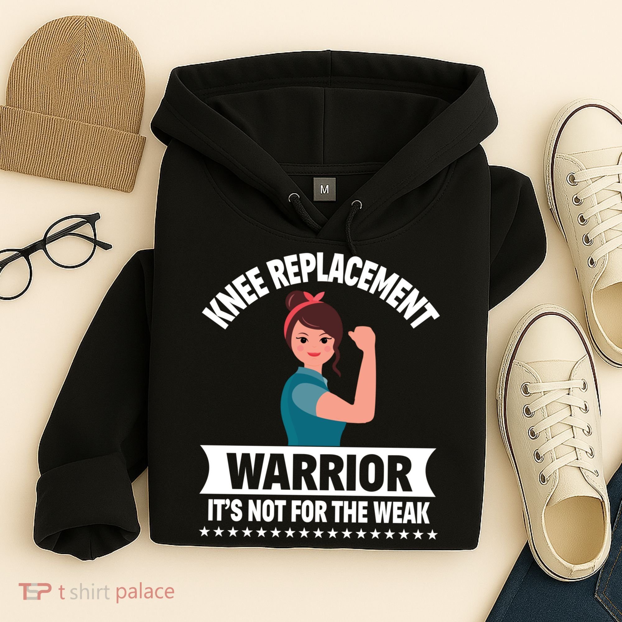 Knee Replacement Warrior Knee Surgery Recovery Get Well Gift Hoodie