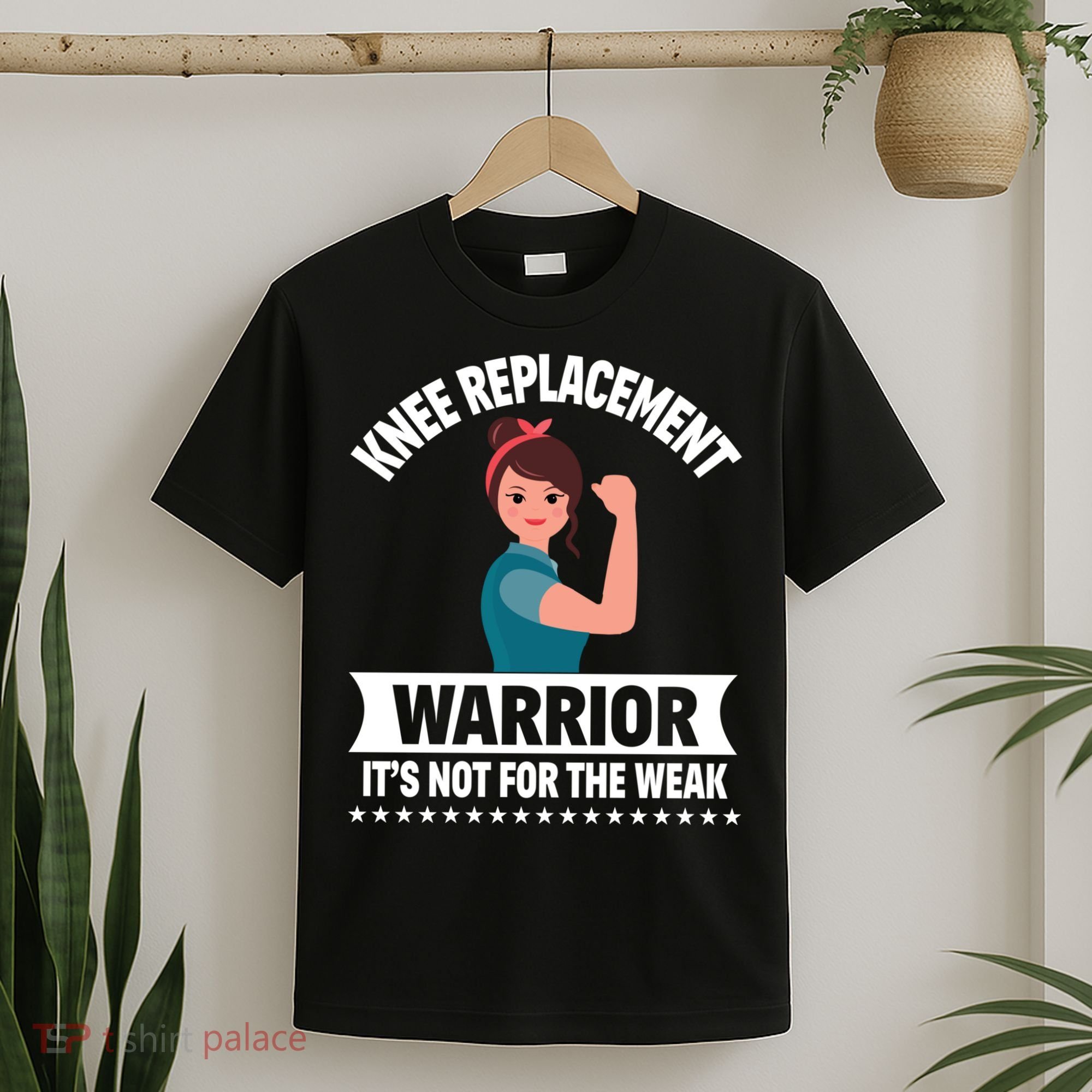 Knee Replacement Warrior Knee Surgery Recovery Get Well Gift T-Shirt