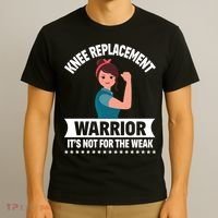 Knee Replacement Warrior Knee Surgery Recovery Get Well Gift T-Shirt thumb 3