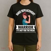 Knee Replacement Warrior Knee Surgery Recovery Get Well Gift T-Shirt thumb 4