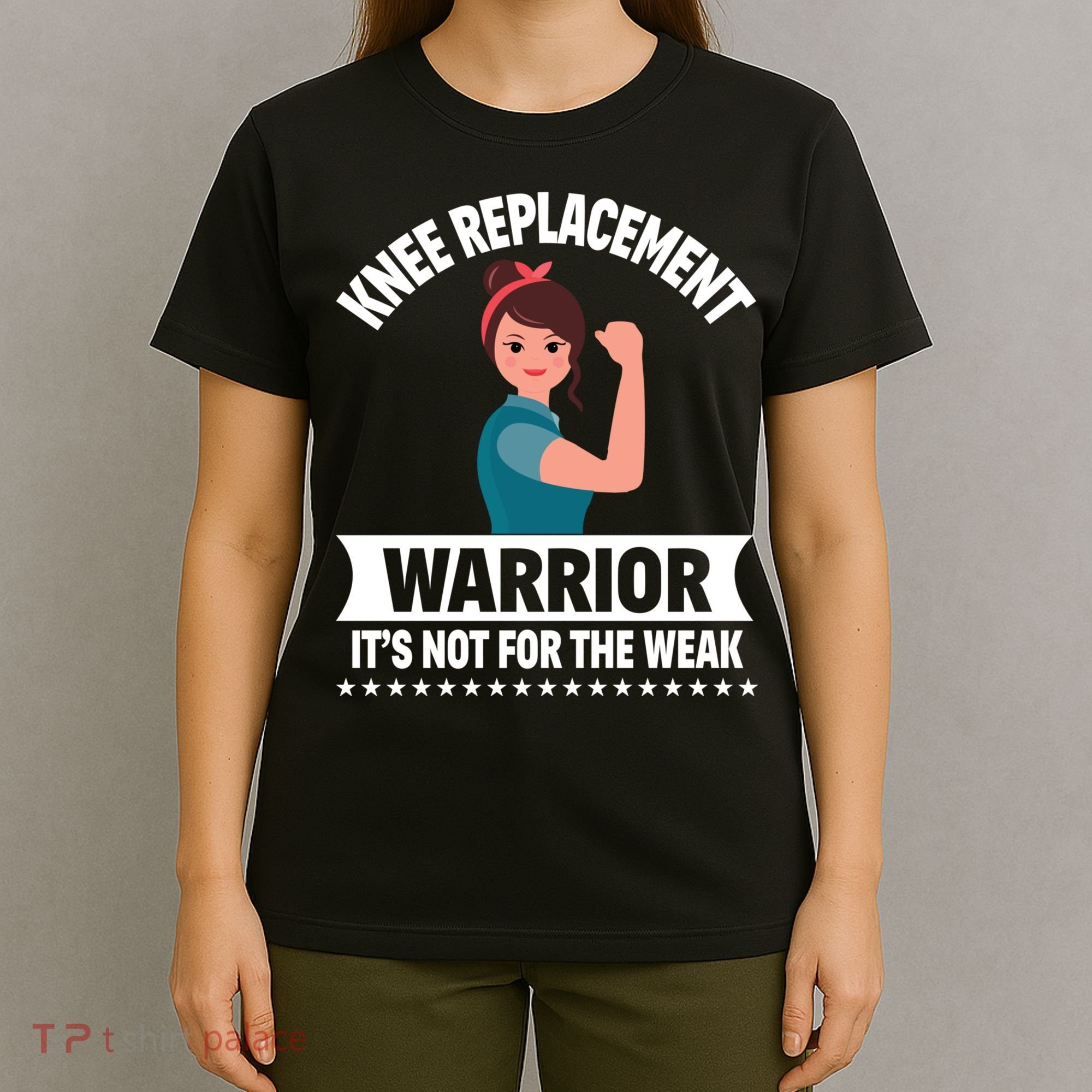 Knee Replacement Warrior Knee Surgery Recovery Get Well Gift T-Shirt