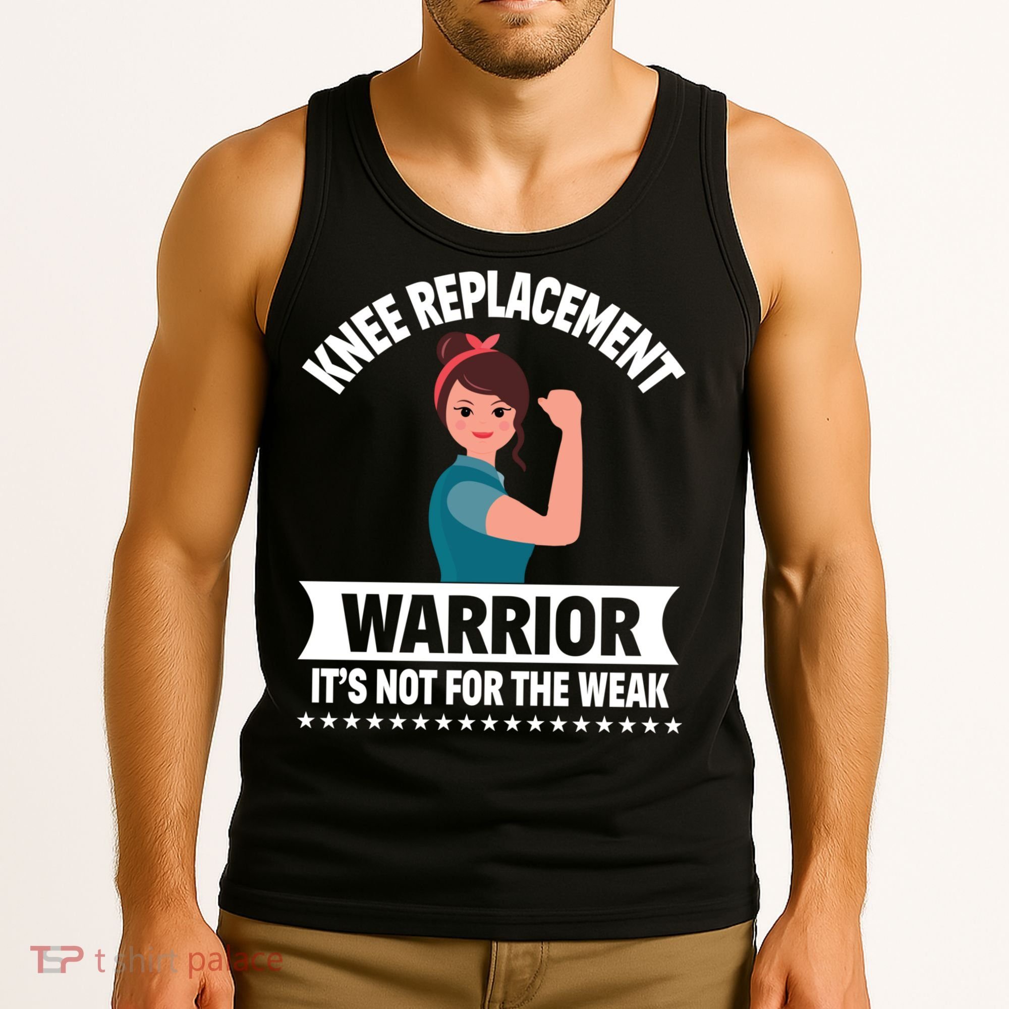 Knee Replacement Warrior Knee Surgery Recovery Get Well Gift Tank Top
