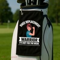 Knee Replacement Warrior Knee Surgery Recovery Get Well Gift Golf Towel thumb 2