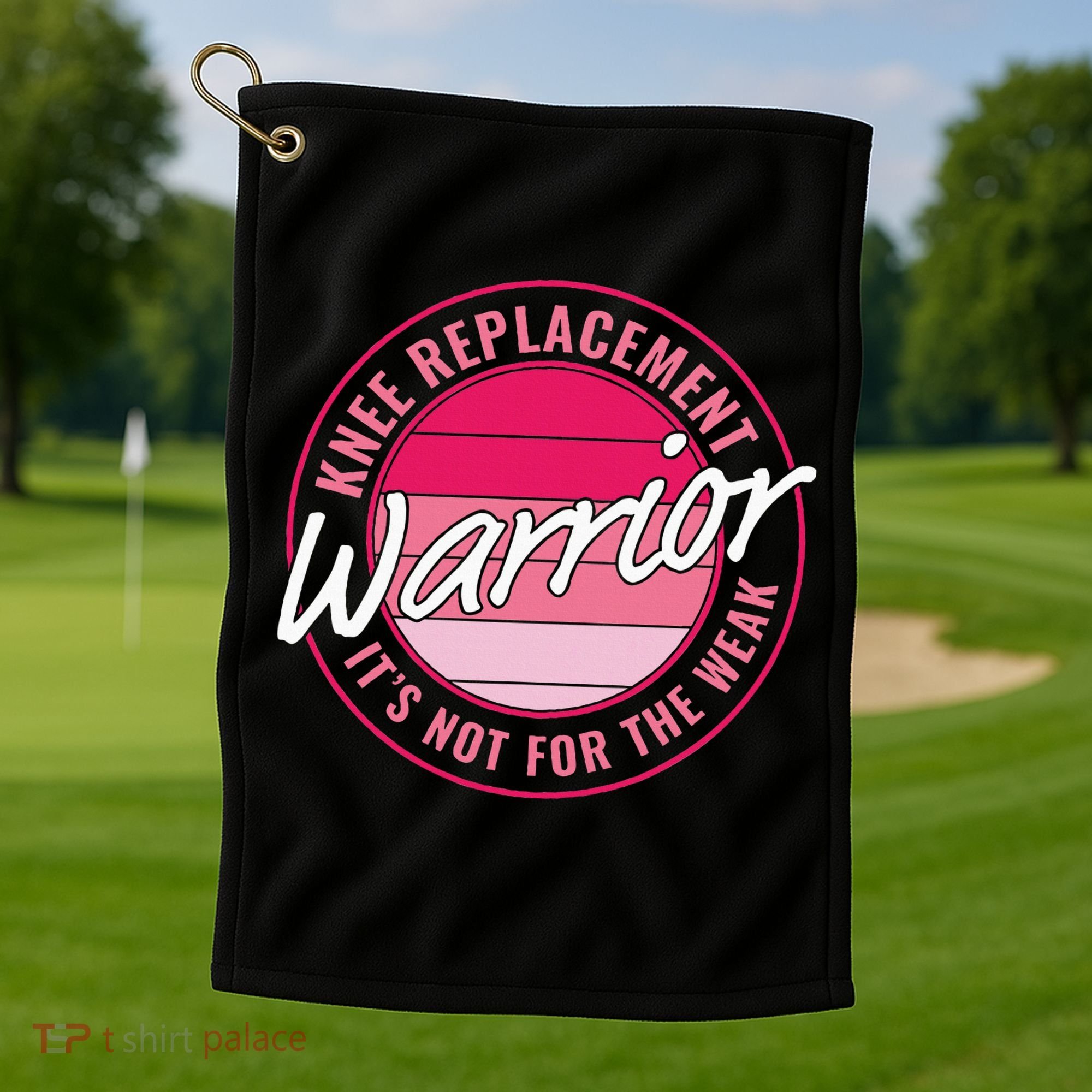 Knee Replacement Warrior Women Knee Surgery Golf Towel